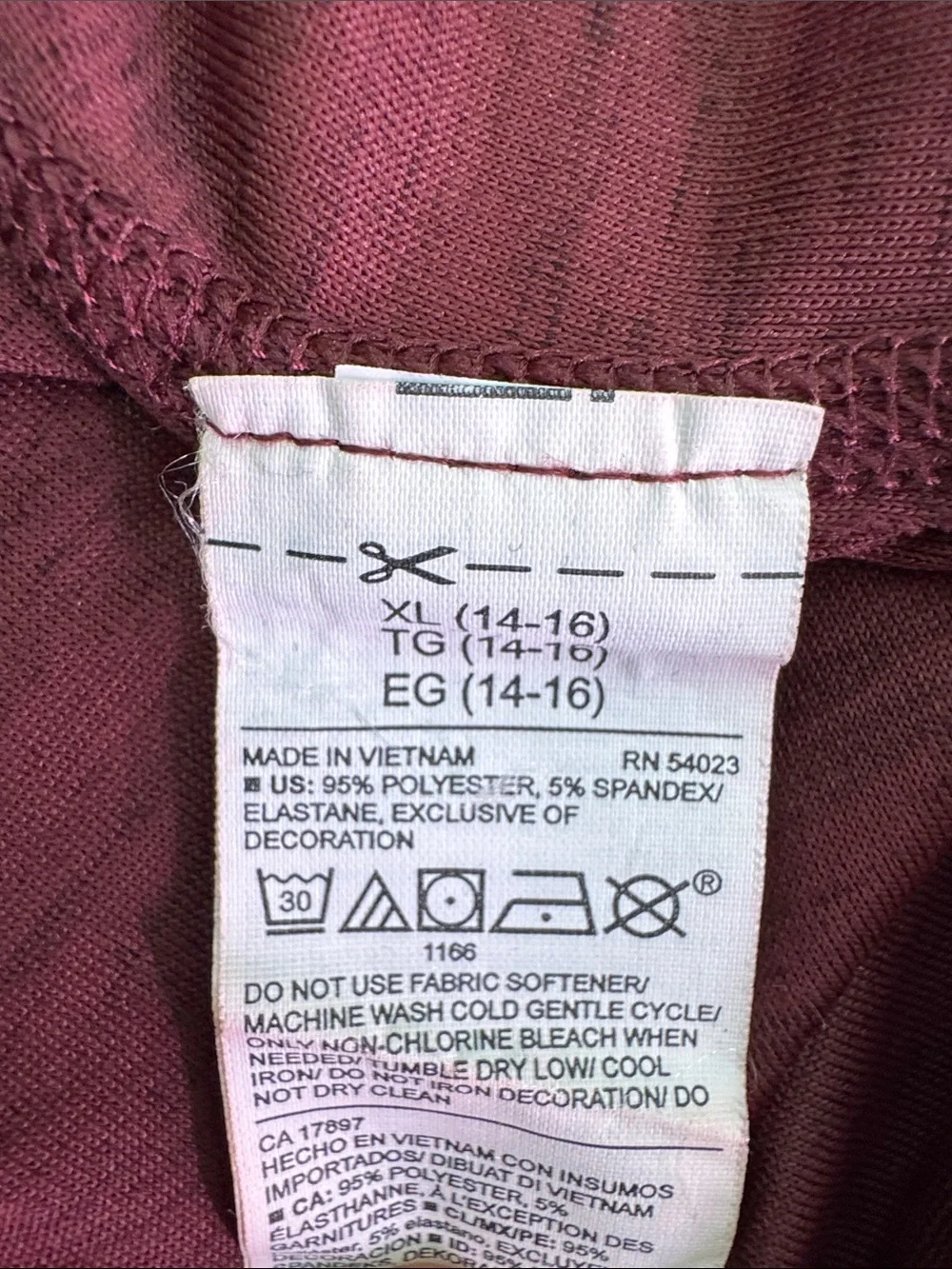 Old Navy Active Boys Burgundy Heathered 1/4 Zip Pullover XL